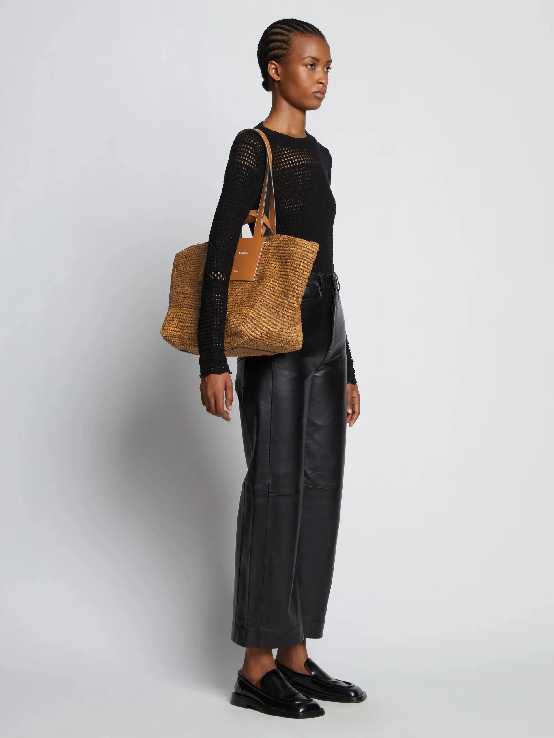 Large Morris Raffia Tote - Honey