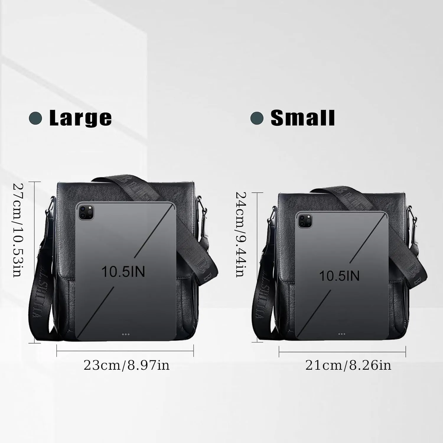 Leathario Men's Crossbody Bag, Vegan Leather, Shoulder Purse Side Sling Satchel, Small Messenger for Travel Work Daily