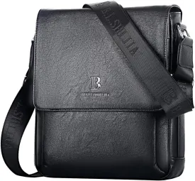 Leathario Men's Crossbody Bag, Vegan Leather, Shoulder Purse Side Sling Satchel, Small Messenger for Travel Work Daily