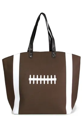 LF063 Brown Football Cotton Tote Bag
