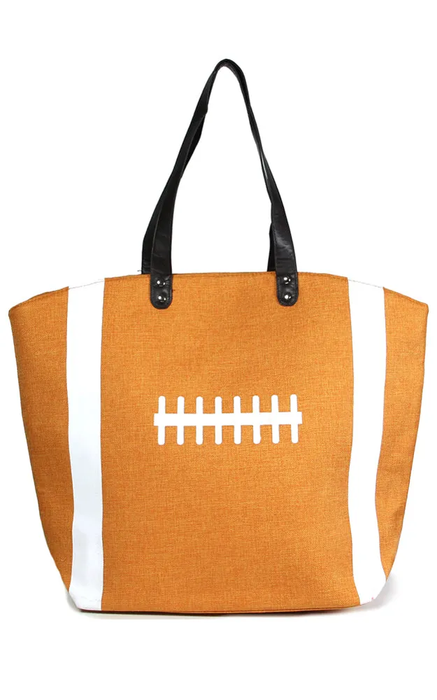 LF063 Orange Football Cotton Tote Bag