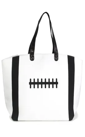 LF063 White Football Cotton Tote Bag