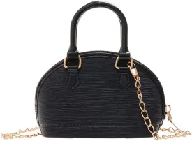 Little Girls Handbag Mini Chain Crossbody Shoulder Bag Shell Shape Zip Around Dome Tote Top Handle Bag