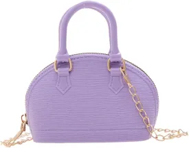 Little Girls Handbag Mini Chain Crossbody Shoulder Bag Shell Shape Zip Around Dome Tote Top Handle Bag