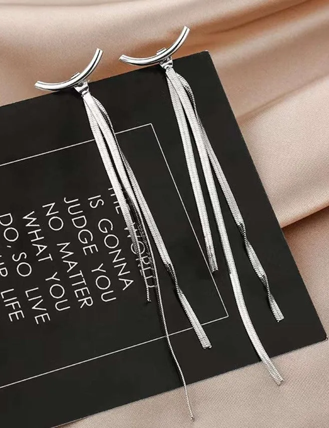Long Tassel Dangle Drop Earrings