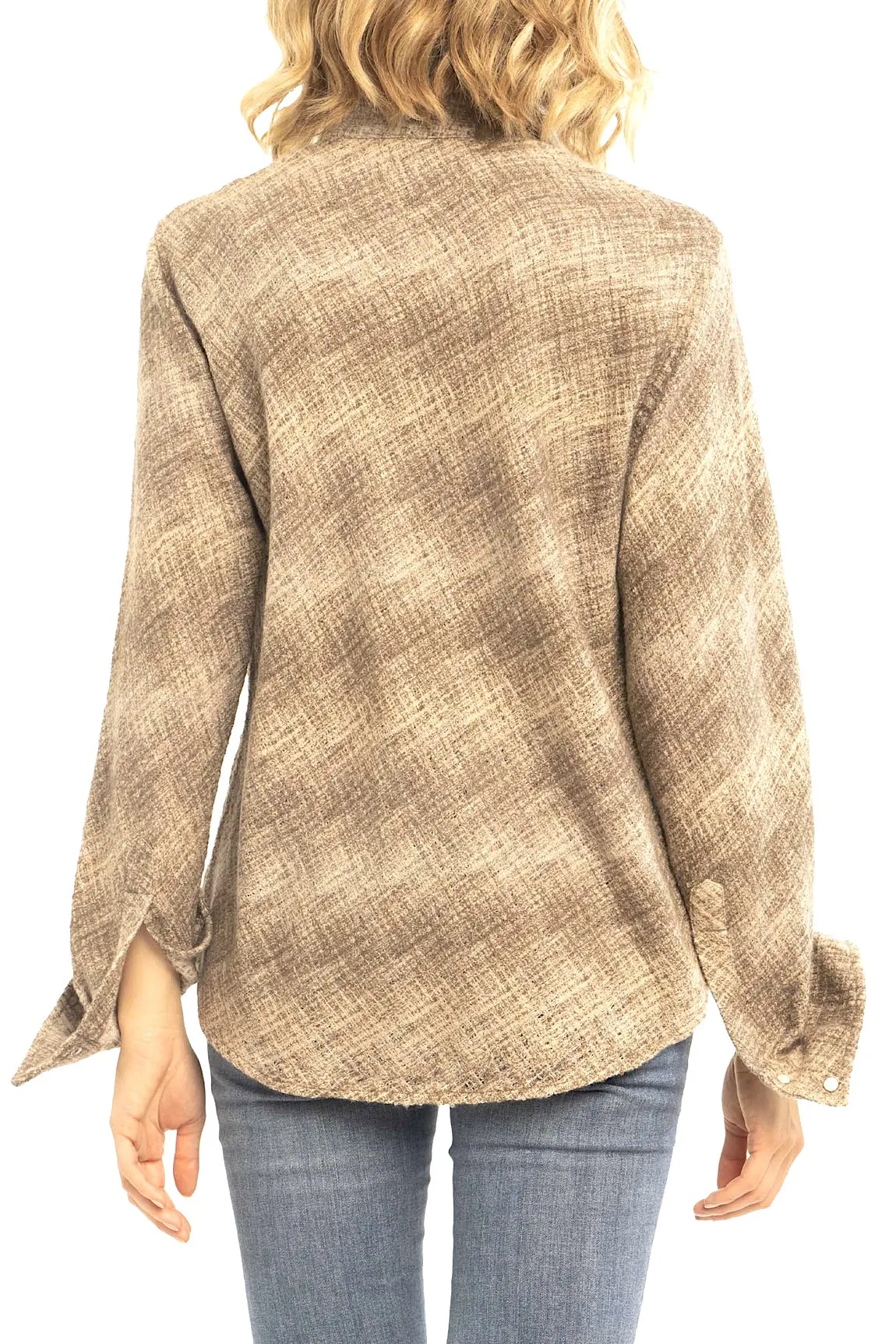 MACRAMÉ CASHMERE SHIRT. D-24525/70MLPIC