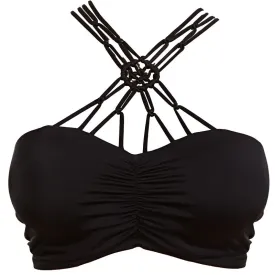 Macrame Black Bandeau Bikini Top - Freya Swim