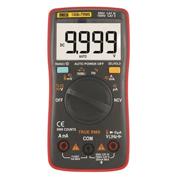 Meco 135B TRMS 4 Digit 9999 Count TRMS Autoranging Pocket Size Digital Multimeter