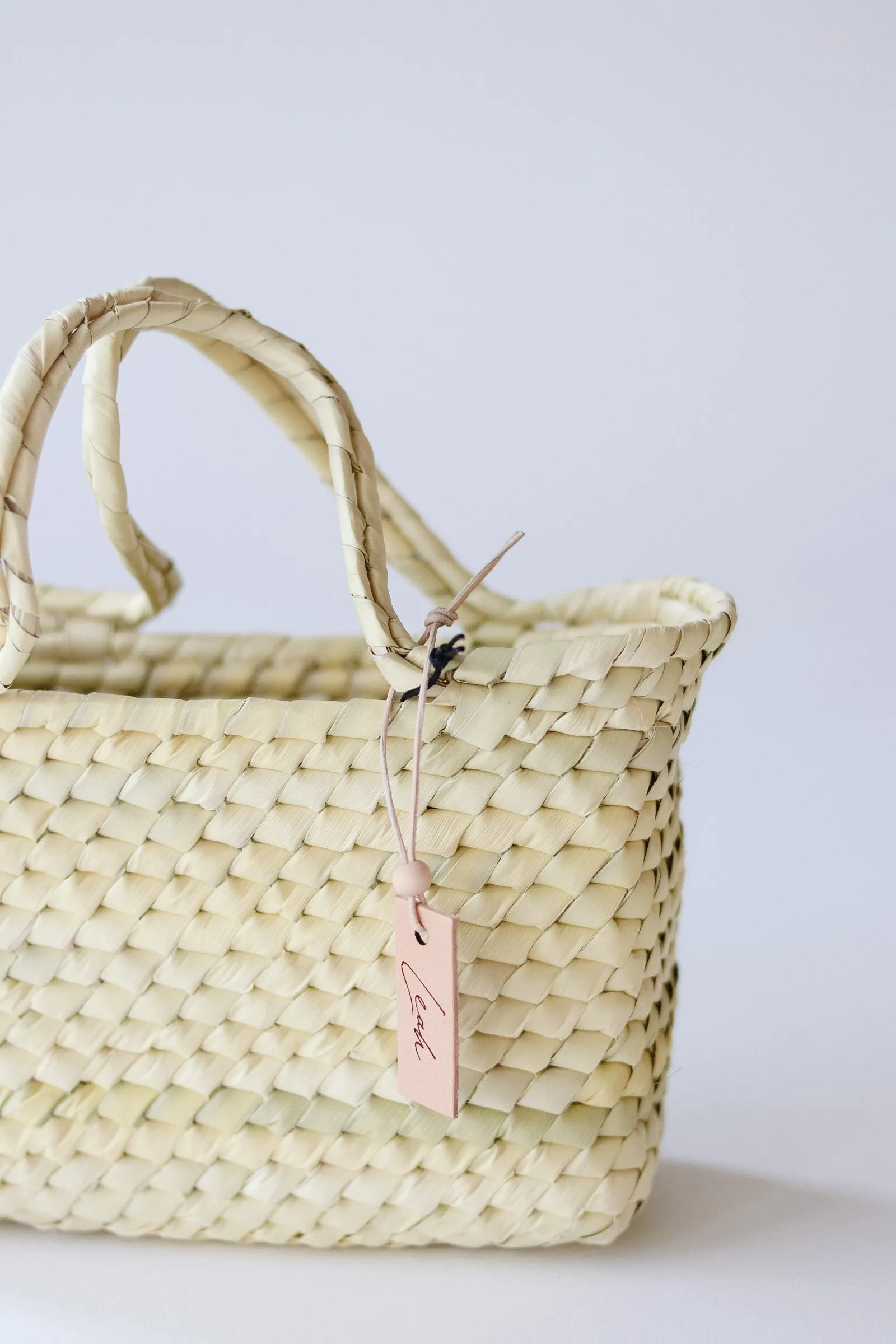 Mini Magnolia Straw Basket