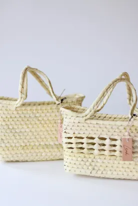 Mini Magnolia Straw Basket