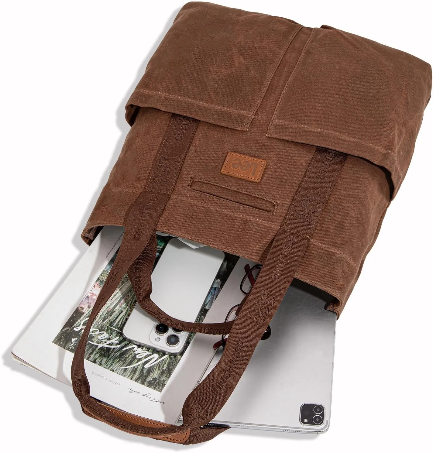 Montana West x Lee Canvas Tote Bag for Women with 2 Front Pockets Top-Handle Handbag & Shoulder Bag