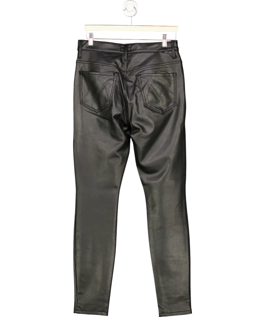 Mother Black The Super Swooner Faux Leather Jeans W29