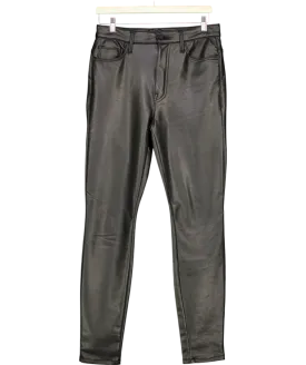 Mother Black The Super Swooner Faux Leather Jeans W29