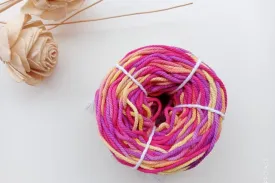 Multicolor Cotton Candy Handpainted Cotton Twisted Cord