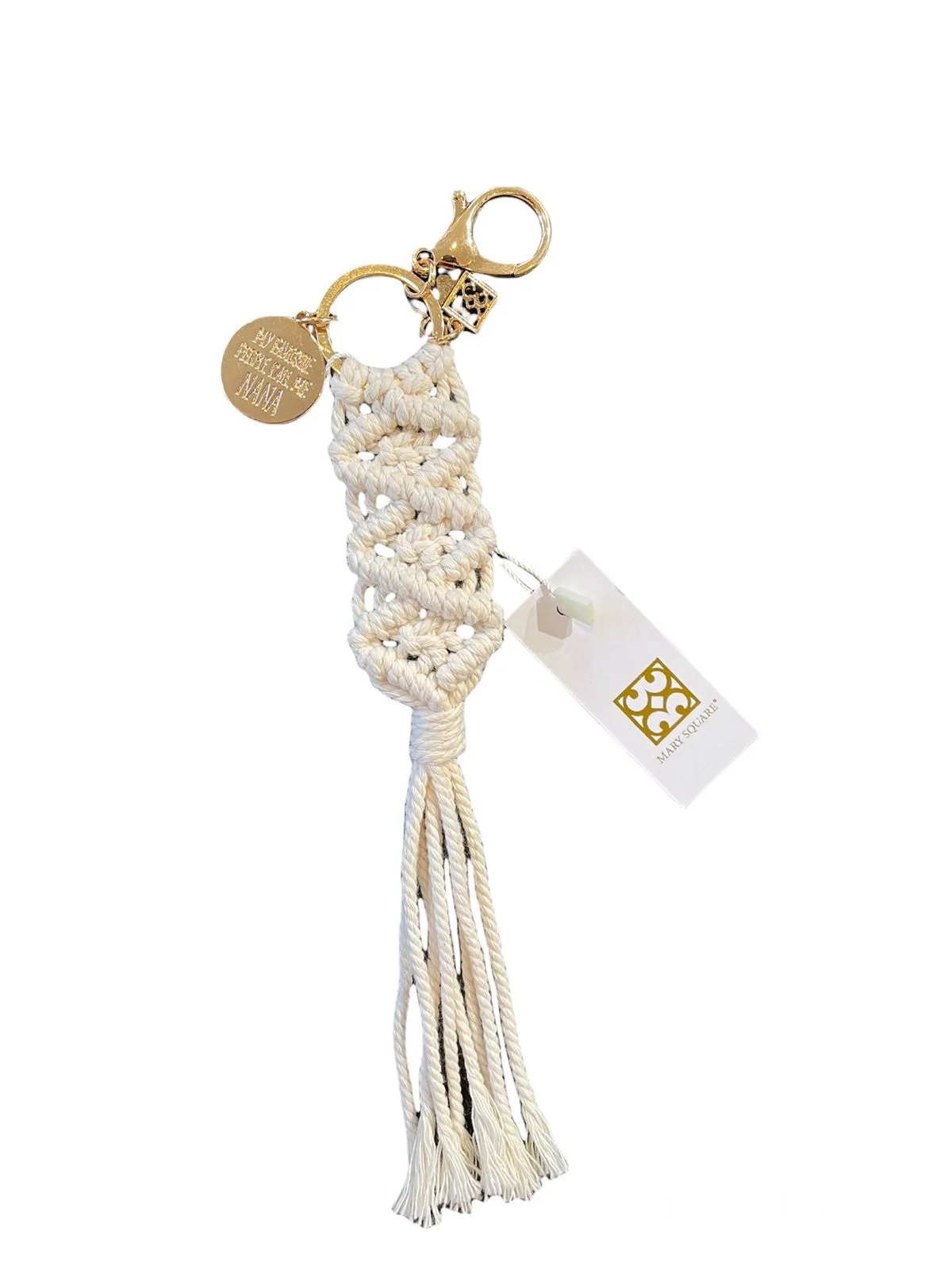 My Favorite People Call Me Nana Macrame Keychain