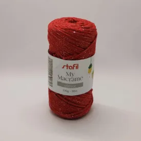 My Macramè Glitter - Ø 2 mm - 100 gr - Rosso