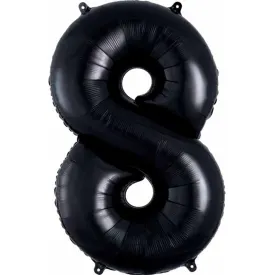 Number #8 Black Hexagonal Package Shape - L34