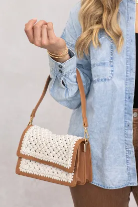 Off White Macrame Detail Bag