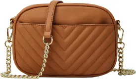 Phone Crossbody Bag with Chain Strap, Lightweight Vegan Leather Shoulder Purse for women