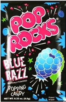 Pop Rocks Blue Razz Popping Candy .33oz | 1ct