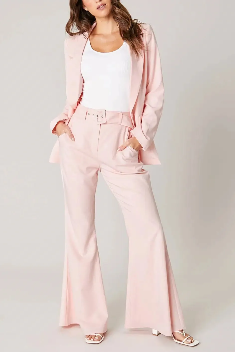 Power Moves Pink Fitted Blazer