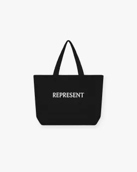 Raffia Tote Bag - Jet Black