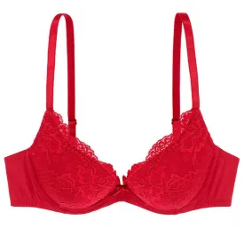 Red Plunge Bra Lianne D000315