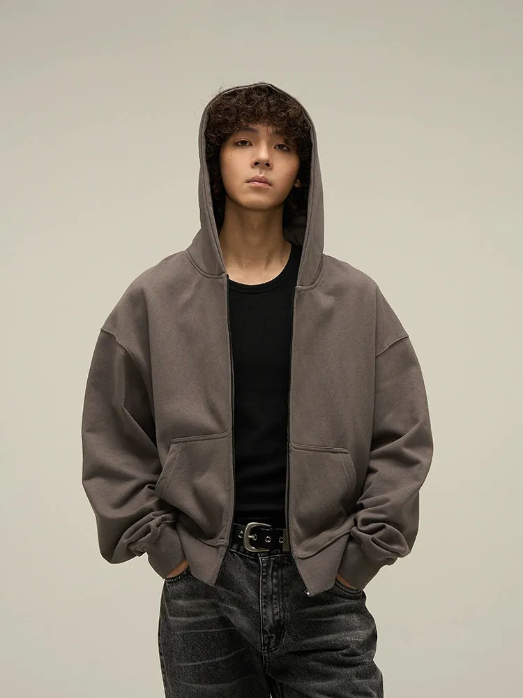 Relaxed Vibe Oversized Short Zipper Hoodie