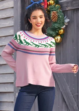 Retro Charm Raglan Sweater