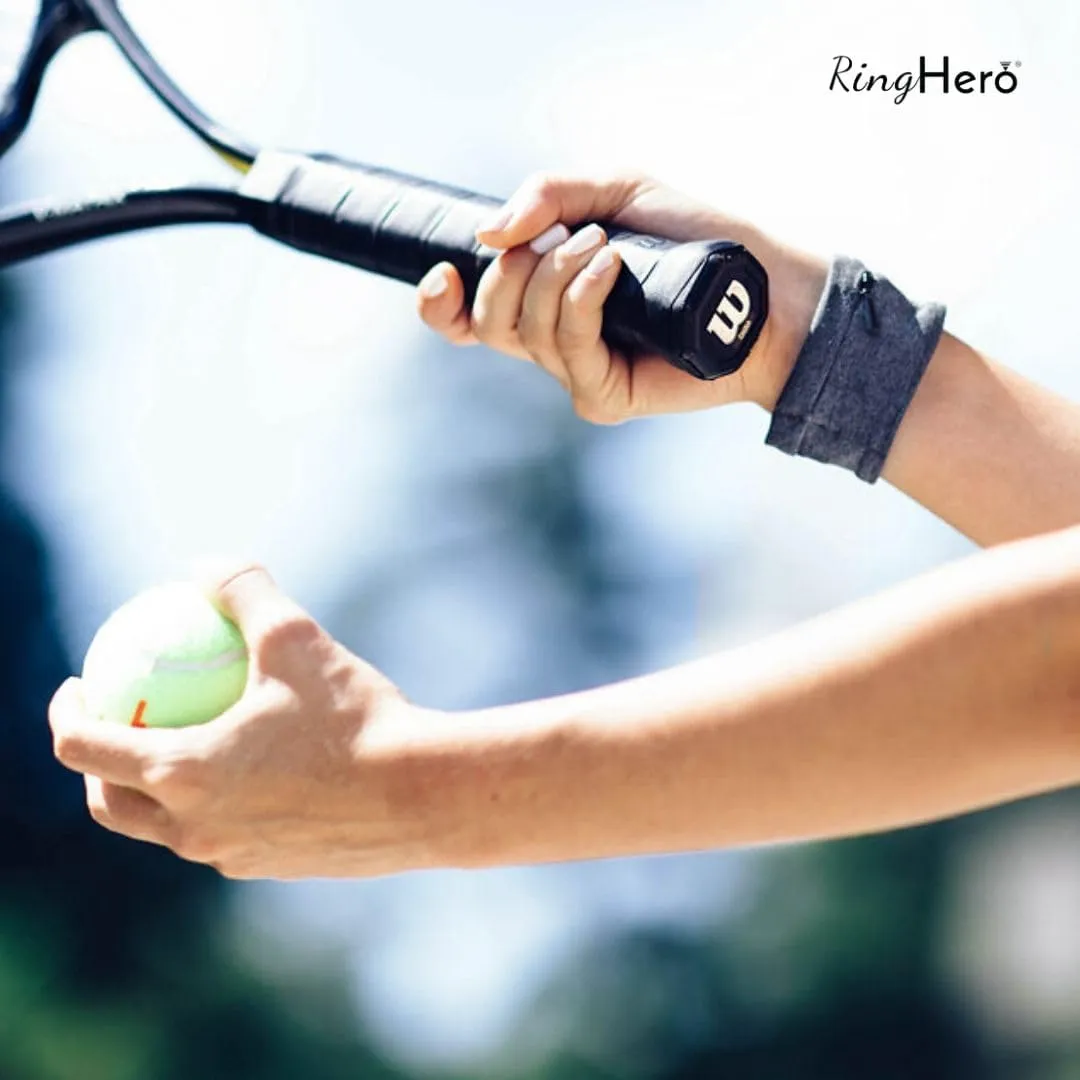 Ring Holder - Stylish Portable Wristband with Hidden Pocket for Men/Women, Discreet Jewelry Protector & Keeper, Key Holder, Gym Organizer, Travel & Fitness Accessories, Wedding Ring Storage