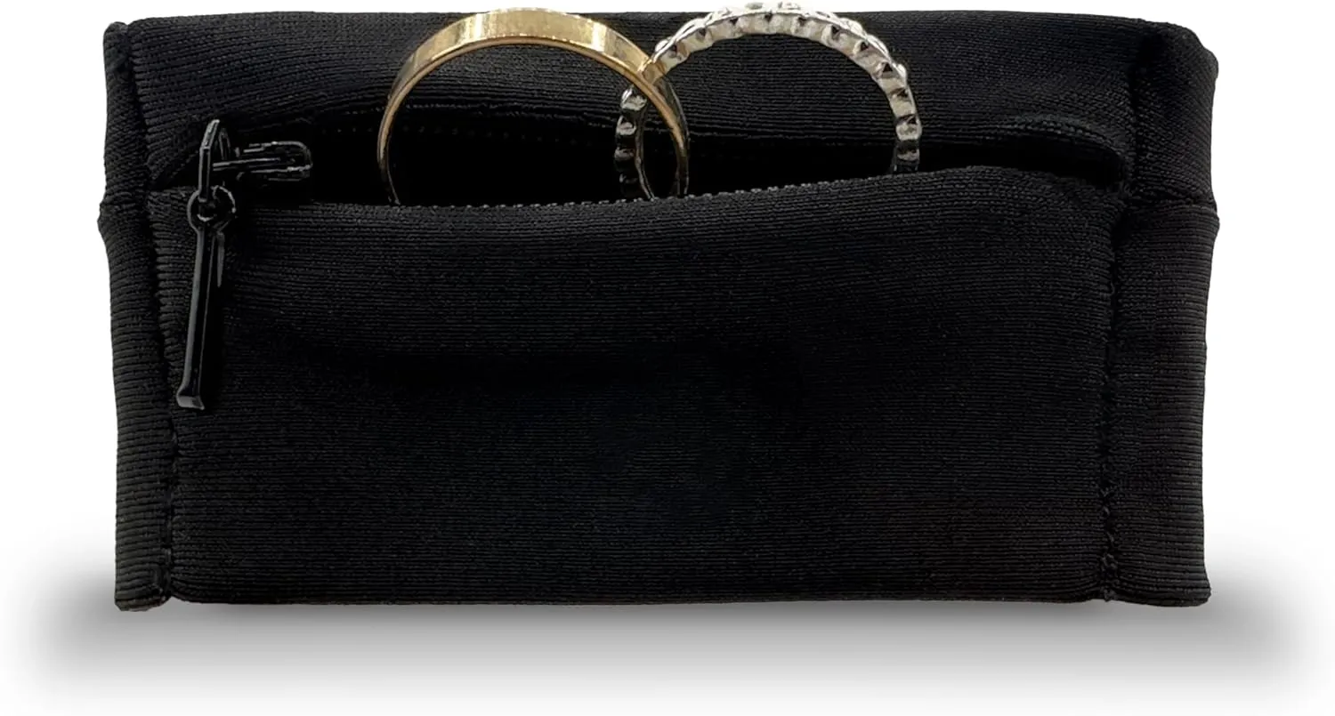 Ring Holder - Stylish Portable Wristband with Hidden Pocket for Men/Women, Discreet Jewelry Protector & Keeper, Key Holder, Gym Organizer, Travel & Fitness Accessories, Wedding Ring Storage