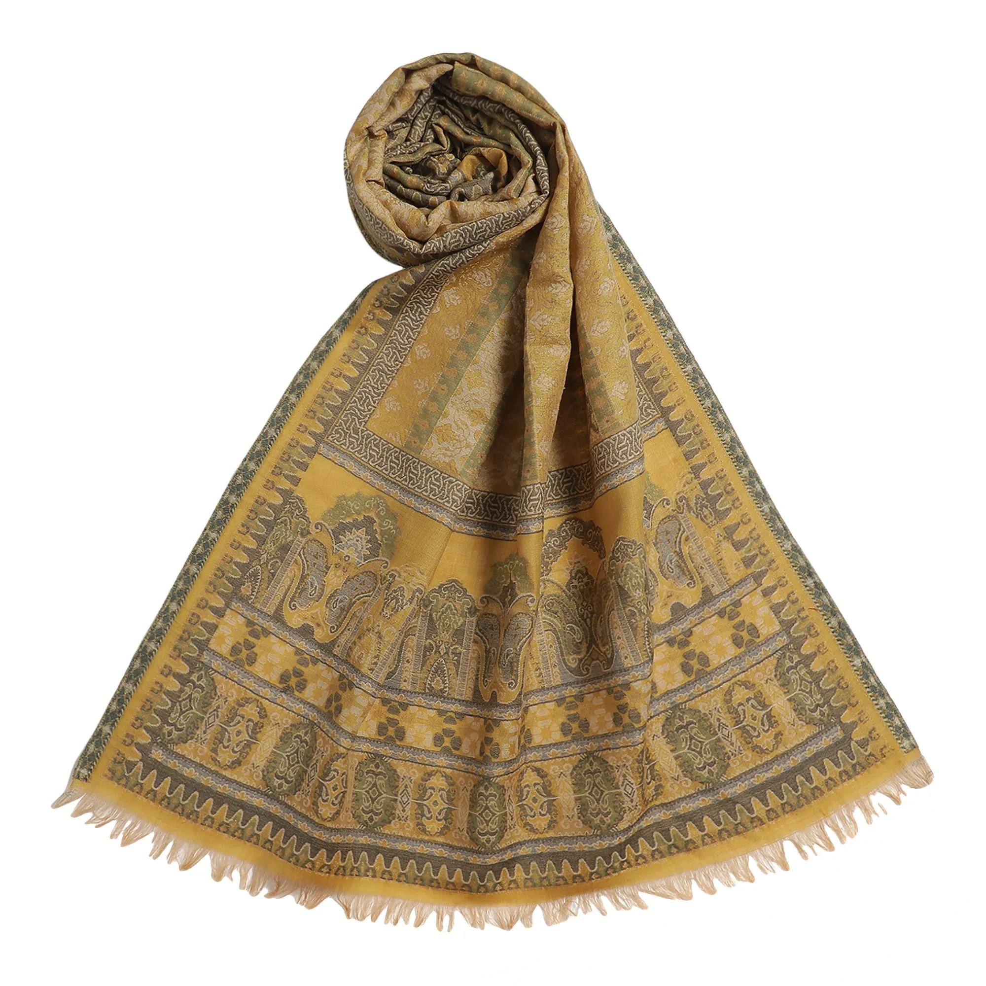 Saida Woven Design Timeless Wool Stole