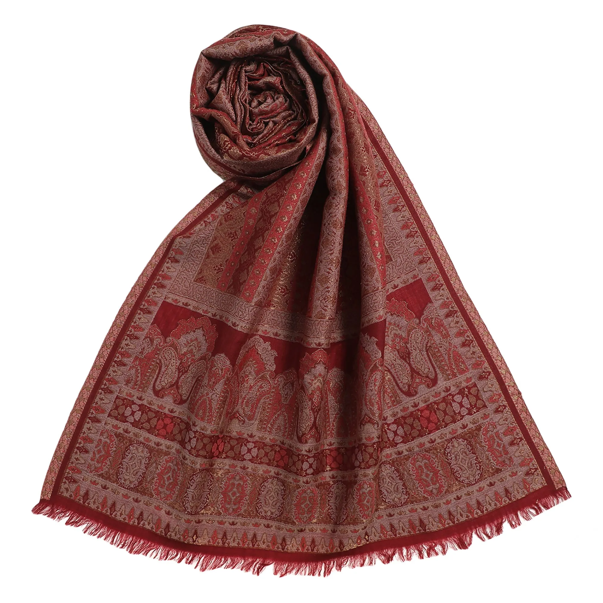 Saida Woven Design Timeless Wool Stole
