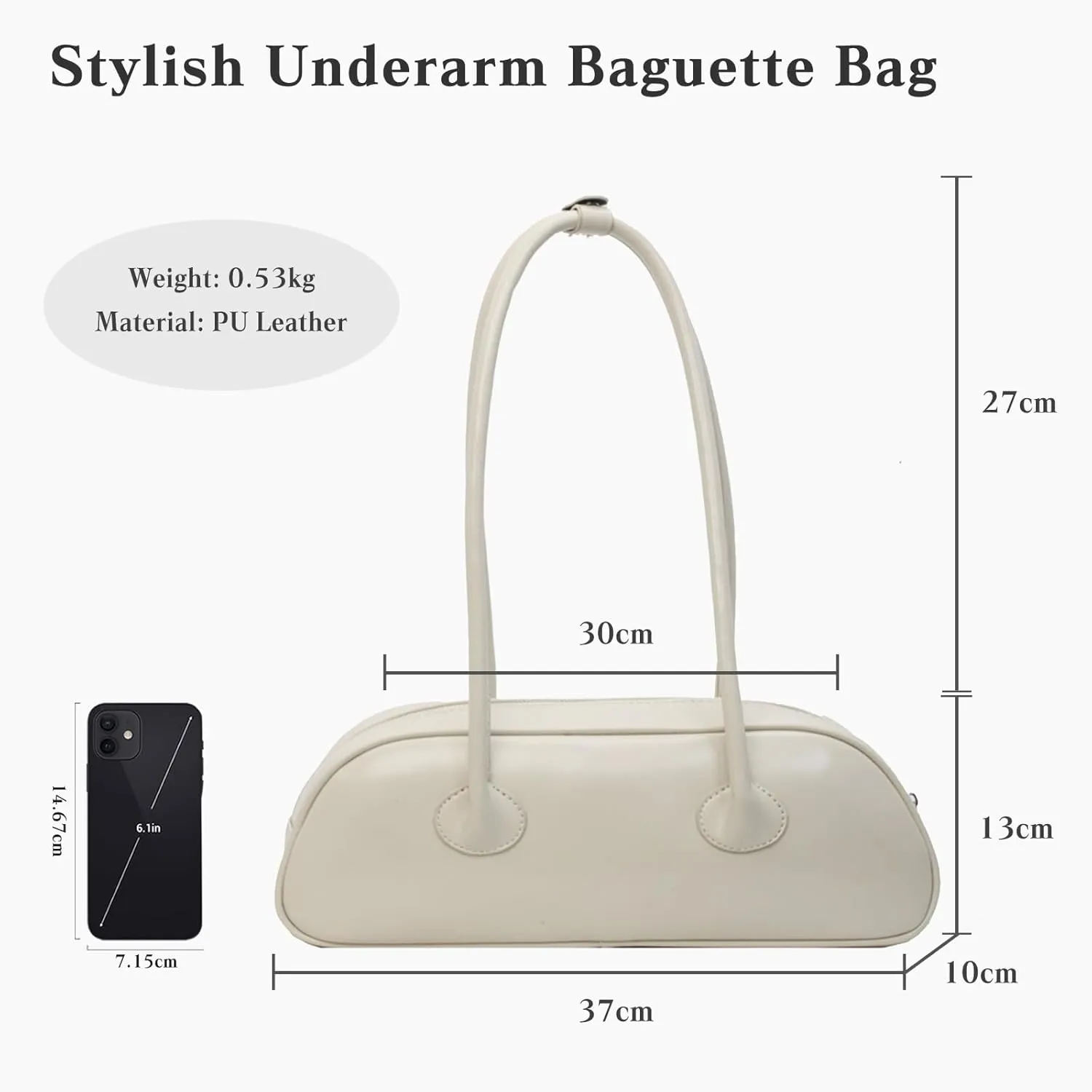 Small Handbag for Women - PU Leather Shoulder Bag with Top Handle - Waterproof Fashion Hobo Bag