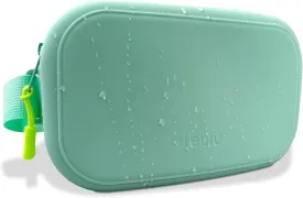 Soft-Touch Silicone Water-Resistant Fanny Pack  Lightweight Crossbody Waist Bag for Everyday Essentials, Travel, Workouts, Beach & Festivals (Soft Mint)