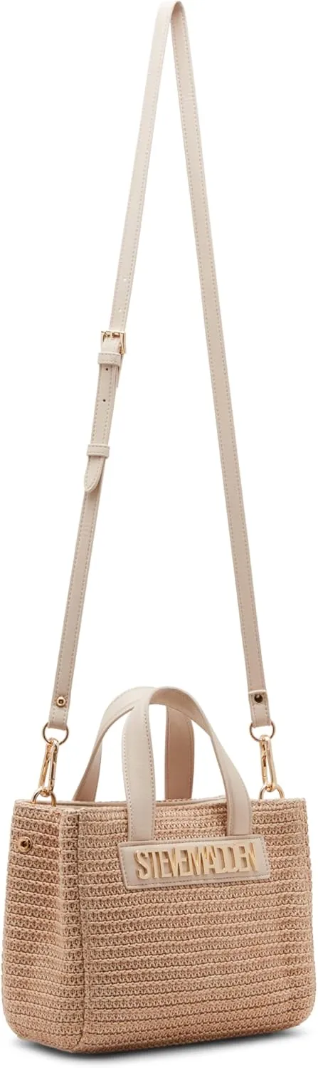 Steve Madden Flores Raffia Mini Tote