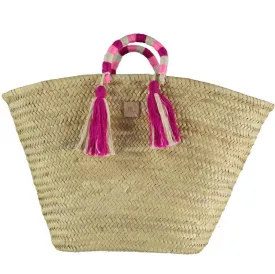 STRAW BASKET #104 PINK
