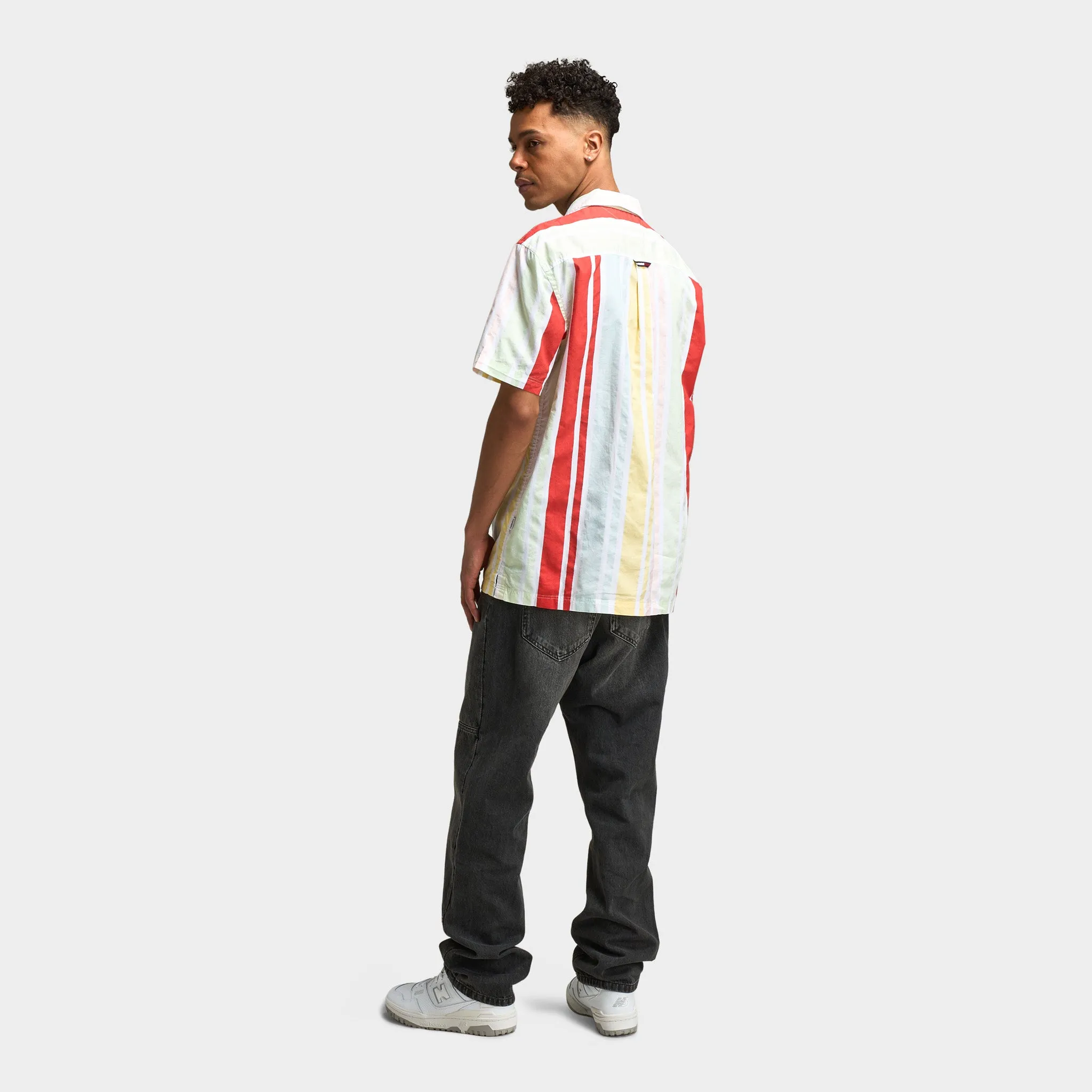 Tommy Hilfiger TJM RLX SS Stripe Camp Shirt Burnt Vermillion / Multistripe