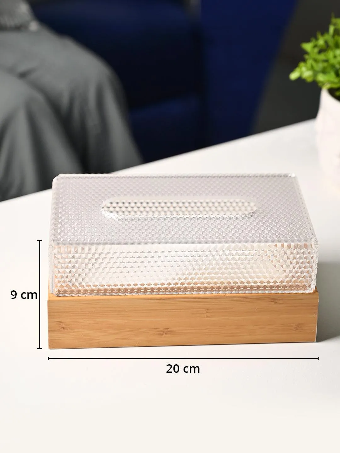 Transparent Sleek Tissue Box - Rectangle Shape