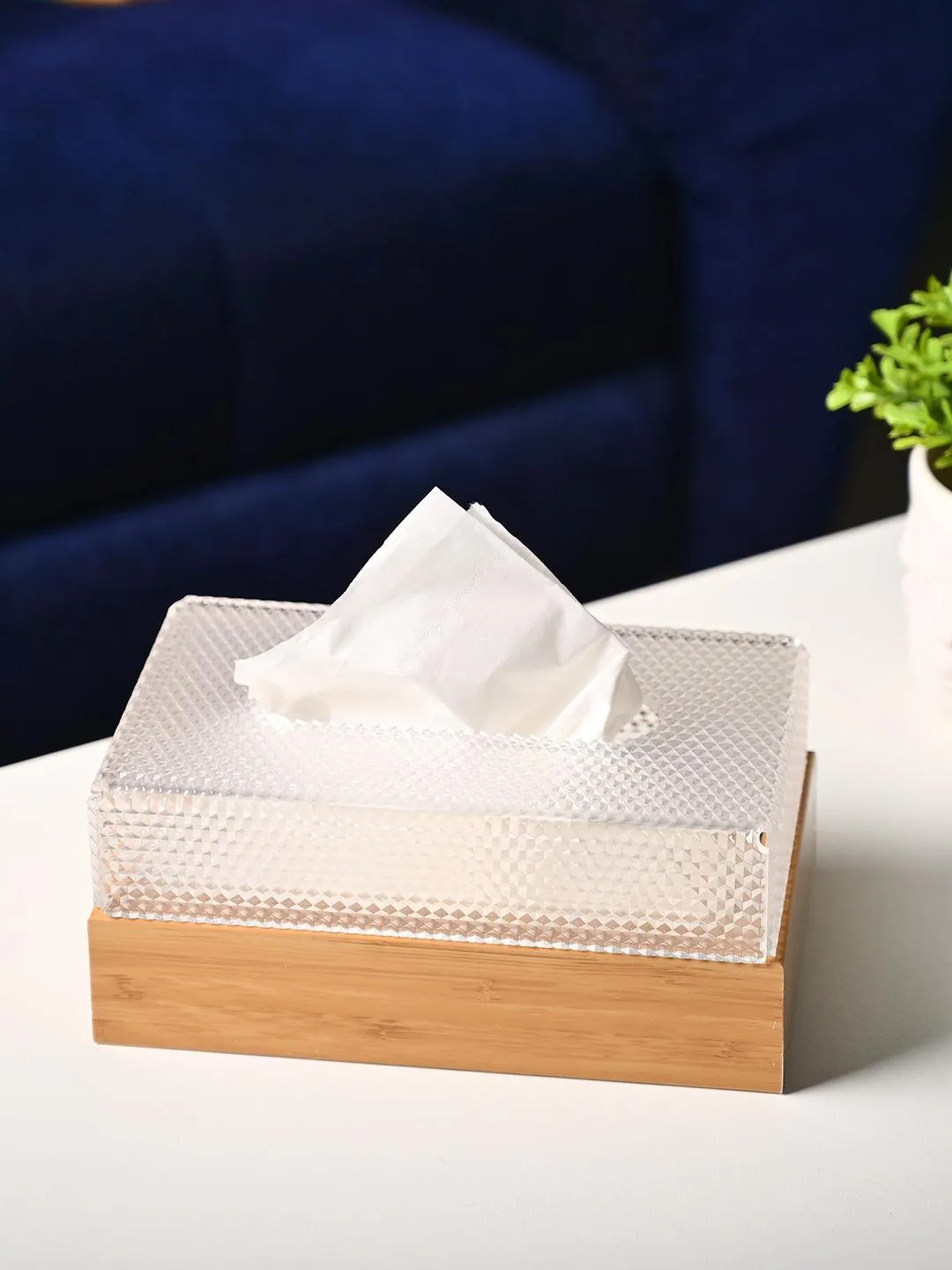 Transparent Sleek Tissue Box - Rectangle Shape