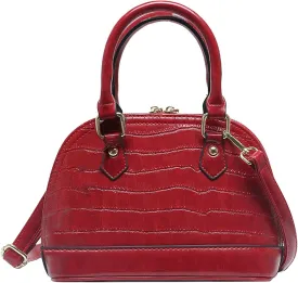 U Scinan Patent Leather Top Handle Tote Bag Mini Zip Around Dome Shoulder Bag Shell Shape Cross Body Handbag Purse Satchel