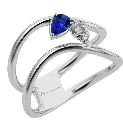 ZR2417 Color Ring in 14k Gold with Diamonds